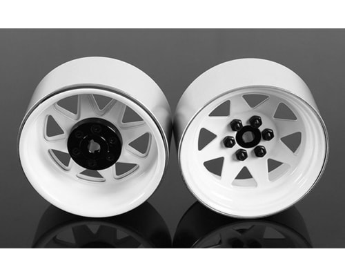 6 Lug Wagon 2.2 Steel Stamped Beadlock Wheel White (4) photo