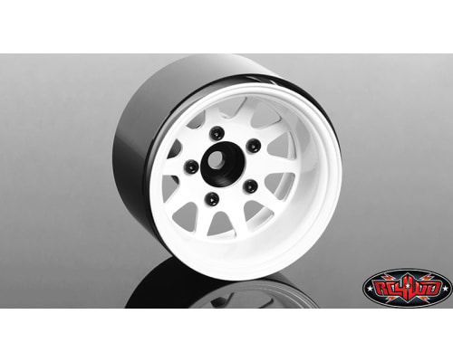 Deep Dish Wagon 1.55 Stamped Steel Beadlock Wheels (White) photo