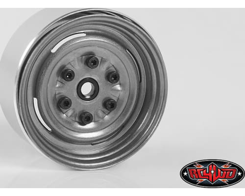 W0289 Vintage Yota 6 Lug Stamped Steel 1.55 Beadlock Wheels (Cle photo