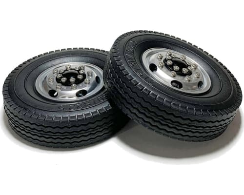 1/14 Premount Semi Front Tire 2 pieces photo