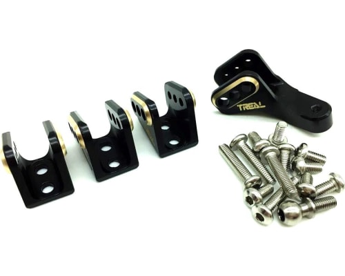 Treal Brass lower link mounts for Redcat Gen8-Black photo