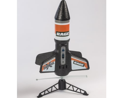 Spinner Missile X - Black Electric Free-Flight Rocket with Parac photo