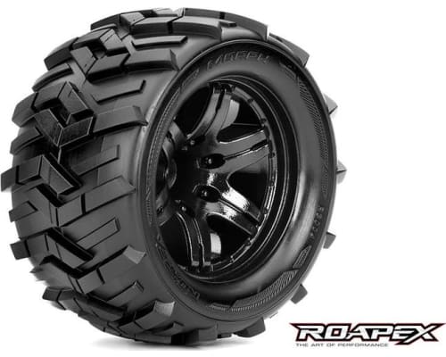 Morph 1/10 Monster Truck Tire Black Wheel with 1/2 Offset 12mm H photo