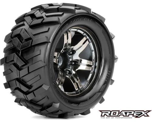 Morph 1/10 Monster Truck Tire Chrome Black Wheel with 0 Offset 1 photo