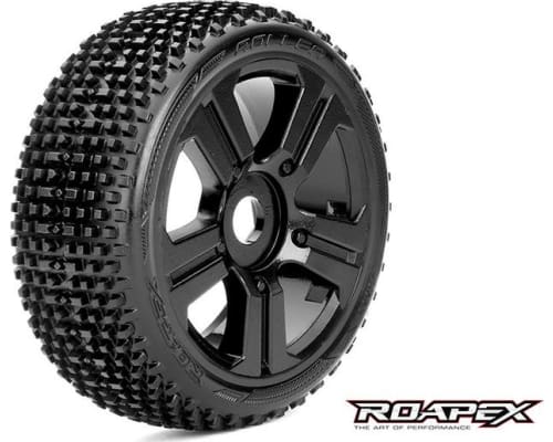 Roller 1/8 Buggy Tire Black Wheel with 17mm Hex Mounted photo