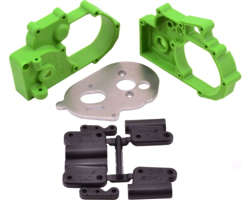 Gearbox Housing & R Mounts Green:TRA 2WD Vehicles photo