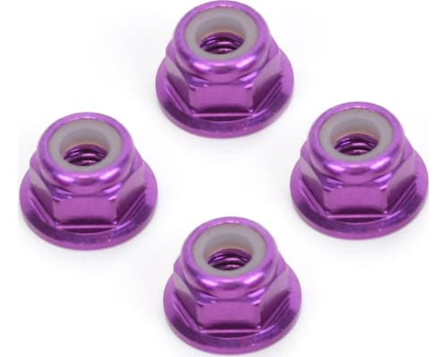 M4 Nyloc Wheel Nut - Purple Alloy  pk4 photo