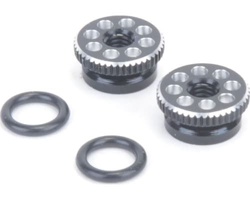 aluminum light weight LiPo Nut - pair 4mm thumb screw photo