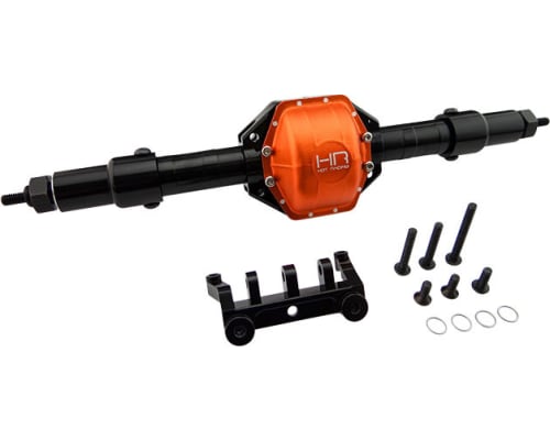 Rear Axle Assembly Aluminum (Orange) - Axial Scx10 photo