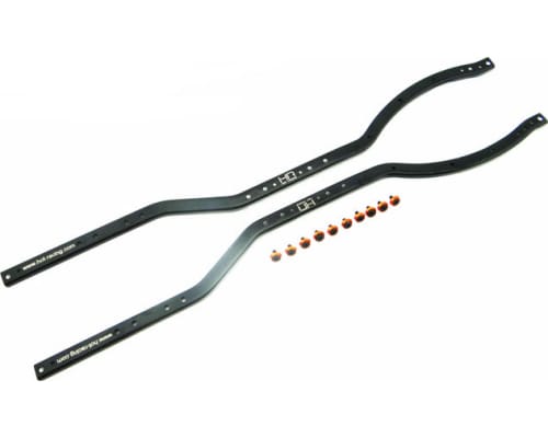 Black & Orange Steel Chassis Frame Rails Axial Scx10 Scx10 Ii photo