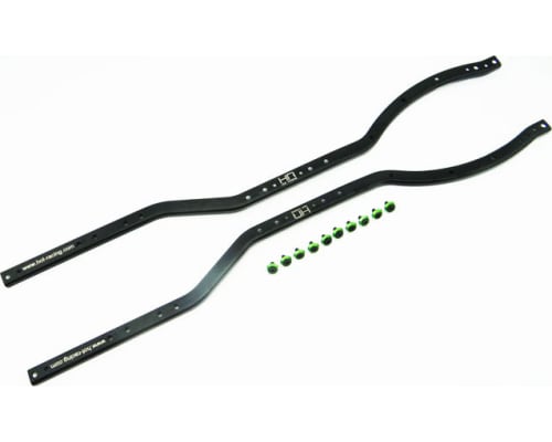 discontinued Black & Green Steel Chassis Frame Rails Axial Scx10 photo