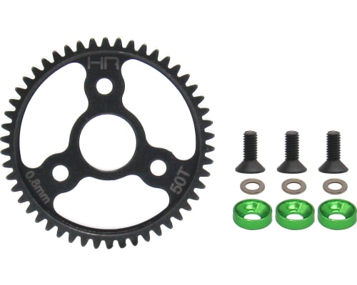 Steel Spur Gear (50t 0.8 Mod)(Green) - TRA	 photo