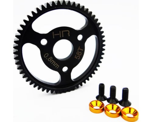 Steel Spur Gear (58t 0.8 Mod)(Gold) - TRA photo