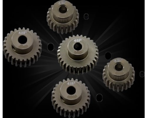 SKRC 48 Pitch Aluminum Pinion Gears 5 Pack 25-29 Teeth photo