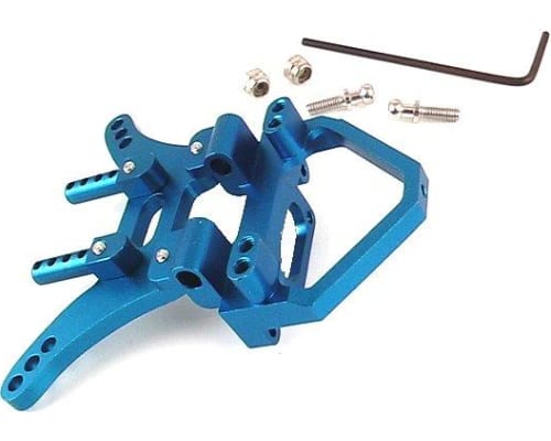 Losi Mini-T 1.0 Blue Aluminum Rear Shock Tower photo