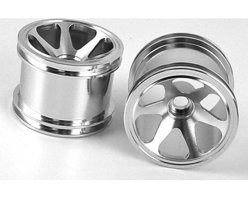 Losi Mini-T 1.0 Aluminum Silver 6 Spoke Wheels Front photo