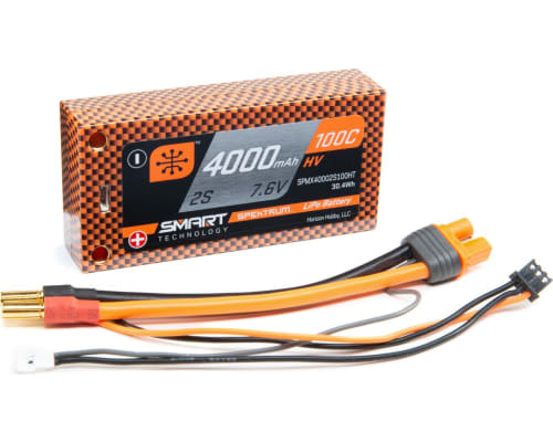 discontinued 4000mAh 2S 7.6V 100C Smart HV LiPo Short 5mm Tubes photo