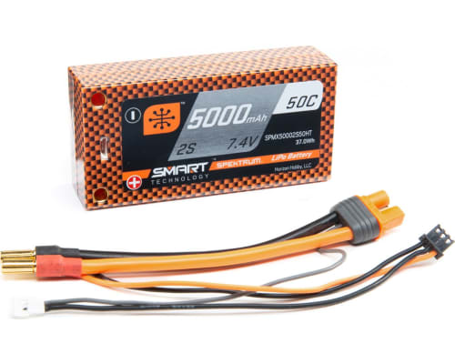 discontinued 5000mAh 2S 7.4V 50C Smart LiPo Hardcase; 5mm Tubes photo