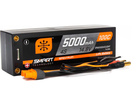 5000mAh 4S 14.8V 100C Smart LiPo Short; 5mm Tubes photo