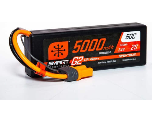 5000mAh 2S 7.4V Smart G2 LiPo 50C Hard Case; IC5 photo