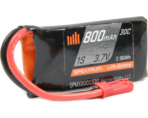 800mAh 1S 3.7V 30C LiPo Battery; JST photo