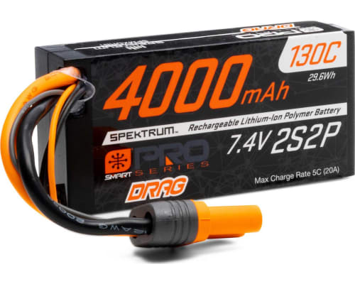 4000mAh 2S2P 7.4V Smart Pro Drag LiPo 130C IC5 photo