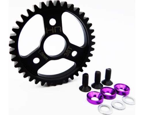 Steel Spur Gear (38T 1.0 Mod)(Purple) - TRA photo