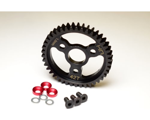 Steel Spur Gear (42T 1.0 Mod)(Red) - TRA photo