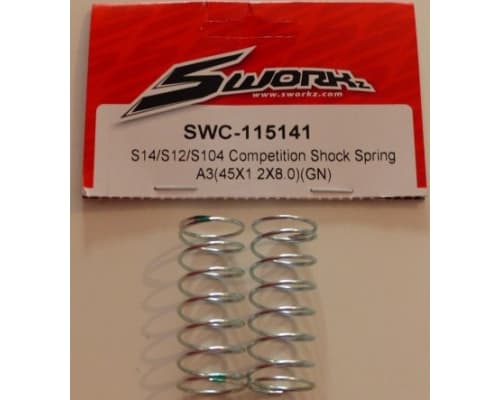 1/10 Competition Shock Spring A-3 (45X1.2X8.0)(GN)(2) photo