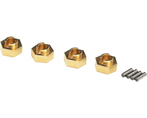 Brass Stock Wheels hub 7mm hex SCX24 photo