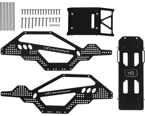 Aluminum Rock Racer Conversion Chassis (black) - SCX24 photo