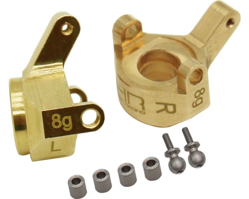 Brass Front Steering Knuckle SCX24 photo