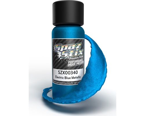 Electric Blue Metallic Airbrush Ready Paint, 2oz Bottle photo