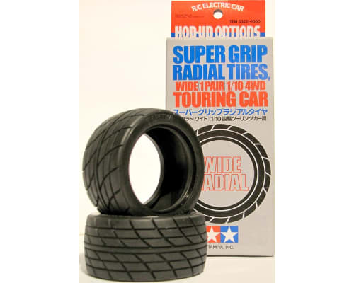 Super Grip Radial Tires 1/10 4WD 32mm Wide Rear (Pr) photo