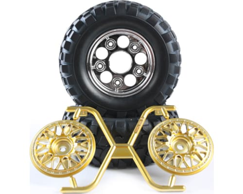 RC Rock Block Tires - w/2-Piece Mesh Wheels (CC01) photo