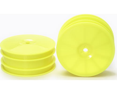 RC 4WD Buggy Front Dish Wheels - Hex Hub / Yellow photo