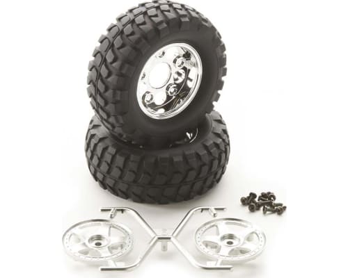 Rock Block Tires w/2pc 5-Spoke Wheels CC01 photo