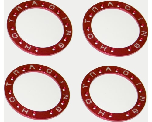 Aluminum Bead-Lock Ring (4)(Red) - Tamiya CR-01 photo