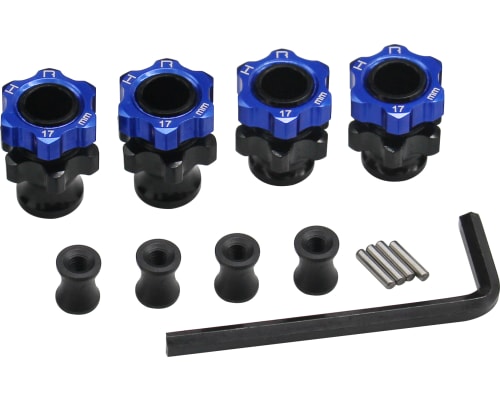 Light Weight 17mm Aluminum Hubs F+3mm - TRA 1/10 2WD photo