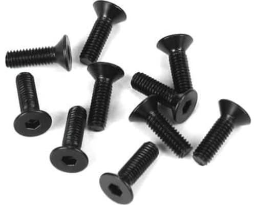 M3x10mm Flat Head Screws (black 10 pieces) photo