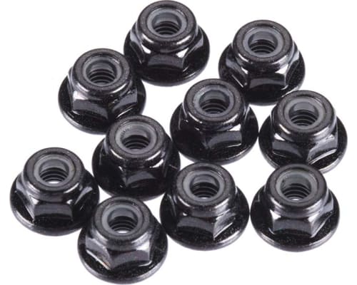 M4 Locknuts Flanged/Black/Serrated (10) photo