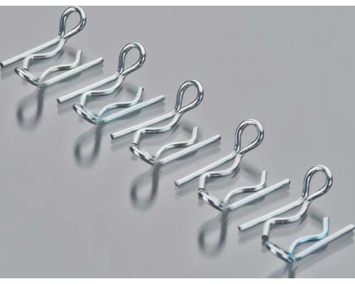 Silver bent Body Clips 25mm long 1.5mm wire (10) photo