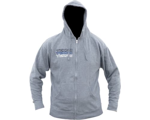 Tekno RC Zippered Hoodie (Stacked Logo Gray) Xxl photo