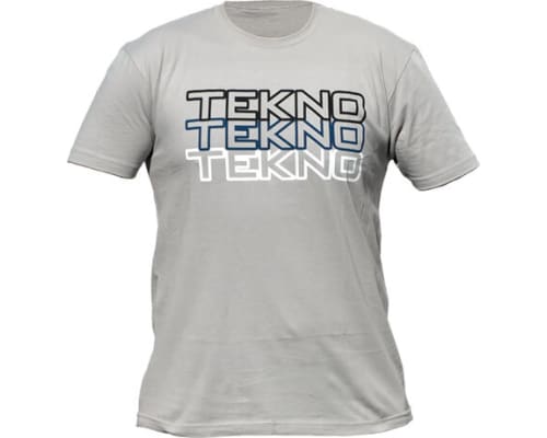 Tekno RC T-Shirt (Stacked Logo Next Level Light Gray) Medium photo