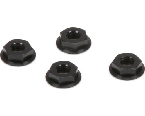 M4 Aluminum Serrated Nuts  Low Profile  Black  4 photo