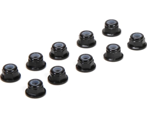 M3 Flanged Aluminum Lock Nuts Black 10 photo