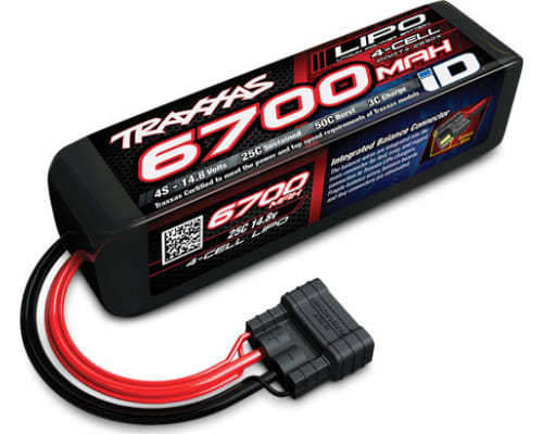 6700mAh 14.8V 4S 25C Power Cell LiPo Battery Traxxas ID photo