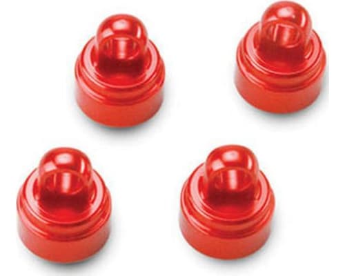 Shock caps, aluminum (red-anodized) (4) (fits all Ultra Shocks) photo