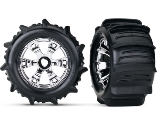 E-Revo Geode 3.8 Inch Chrome Paddle Tires Pre-Glued photo