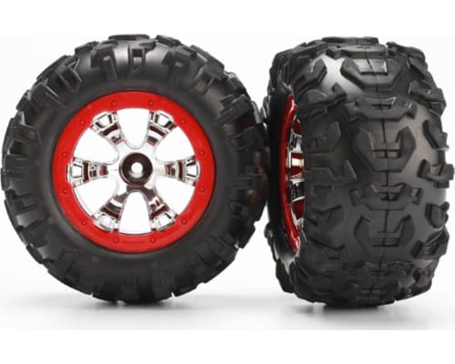 Assembled Red Beadlock 1/16 Summit Tires/Wheels photo